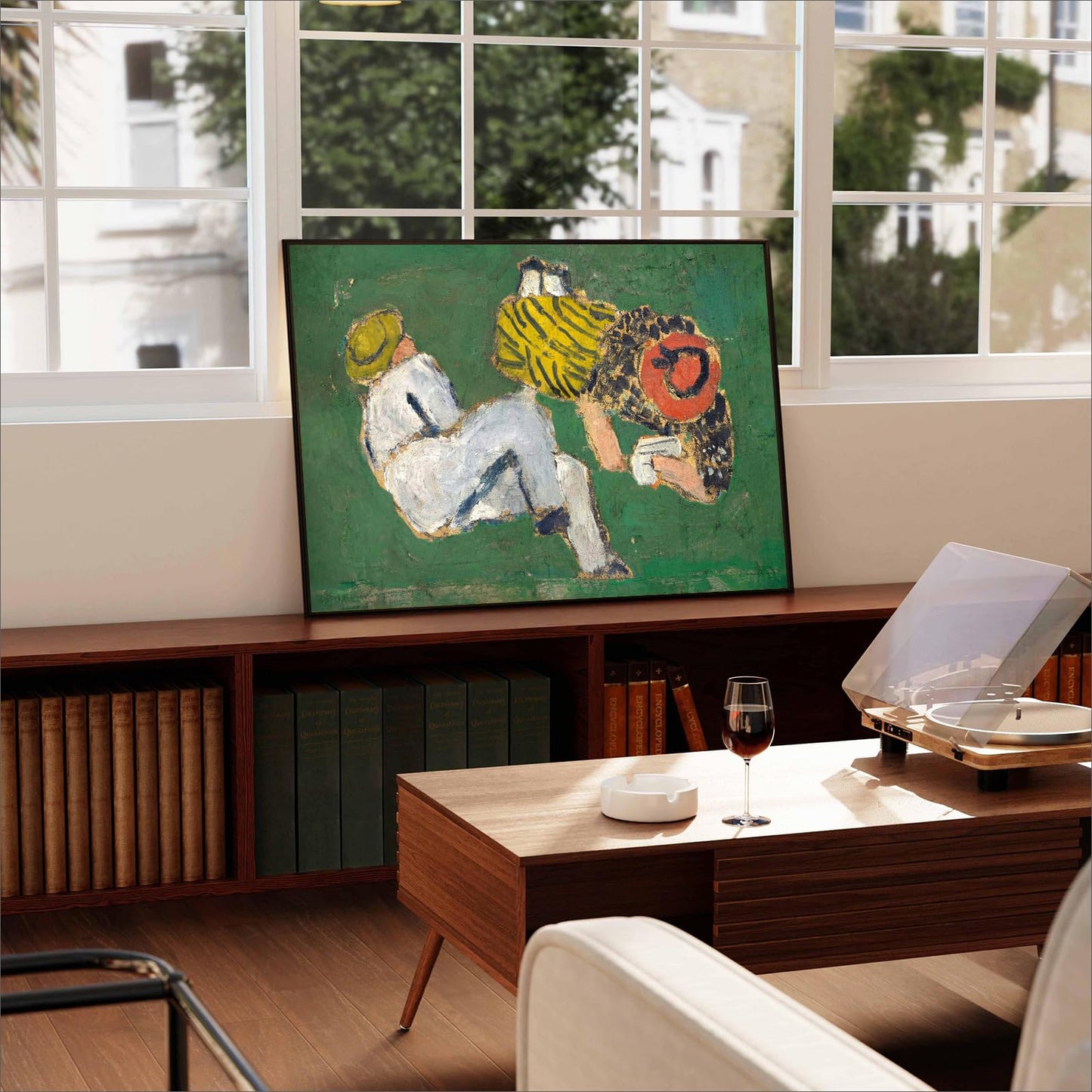 Vintage Abstract Portrait Wall Art Canvas Print, 16x24 inch