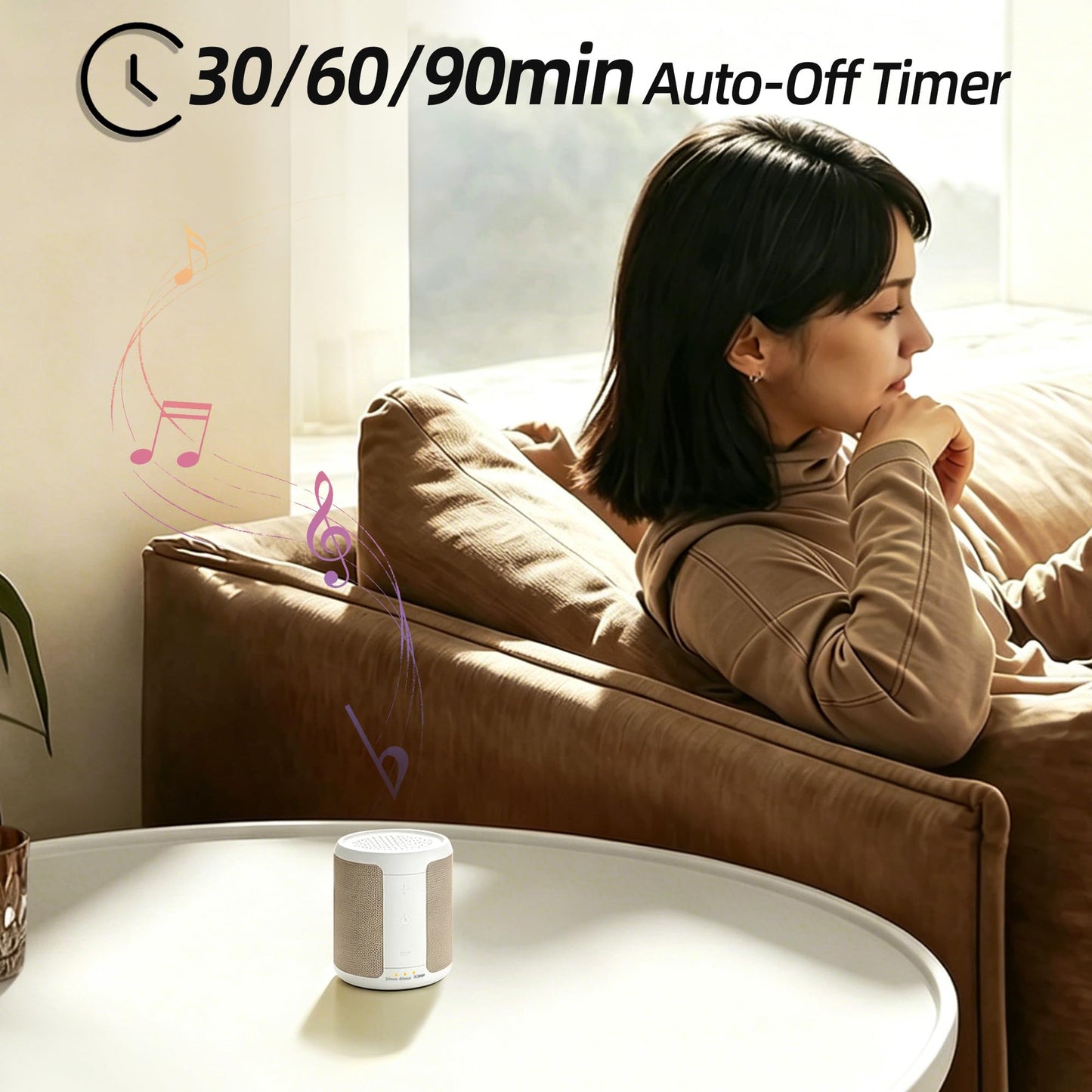 Mee 2ou Portable Sound Machine for Baby, Kids & Adults, 30 Soothing Sounds, 32 Volume Levels, 3 Timers, Rechargeable Mini White Noise Sleep Sound Machine for Travel Camping Home Office Nursery