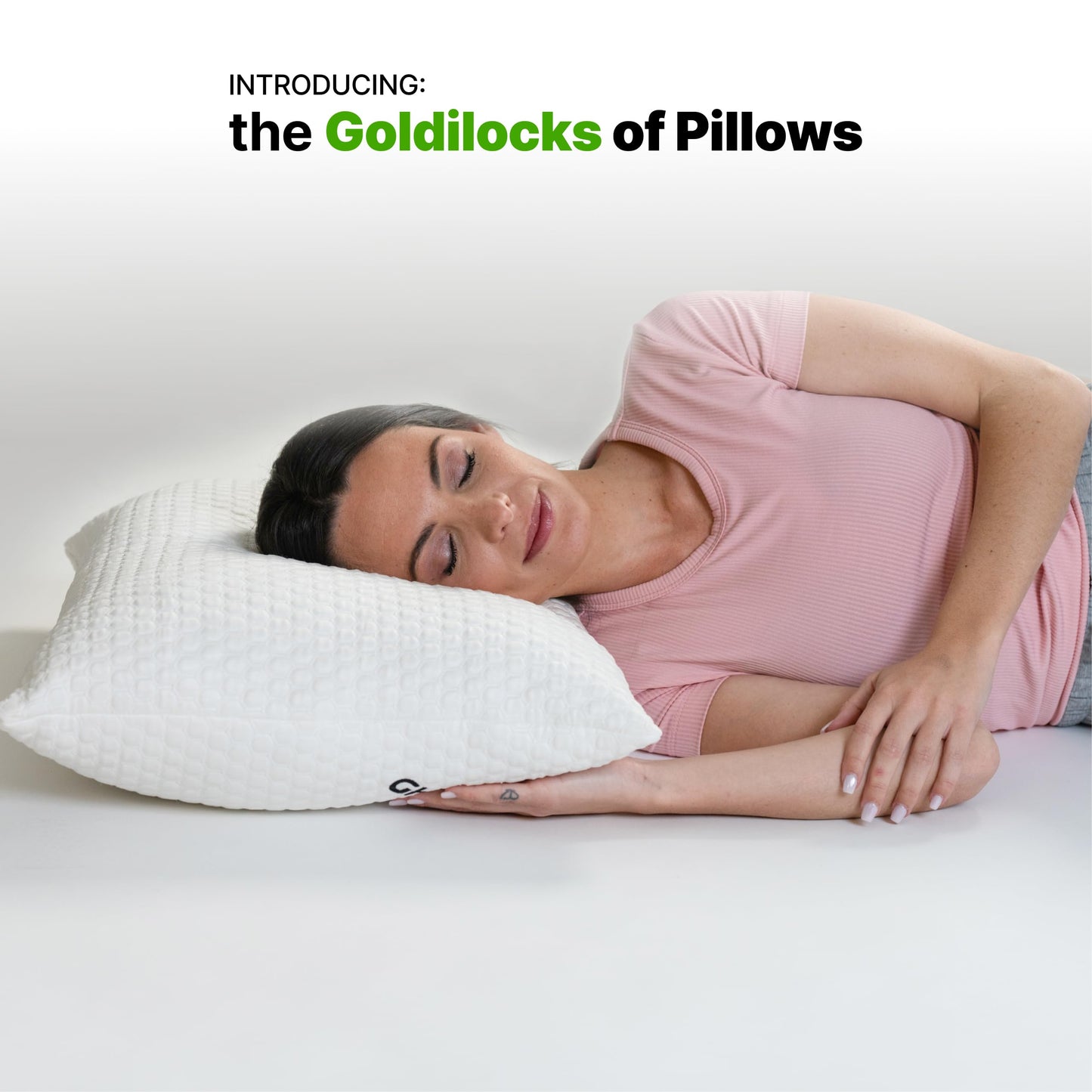 GhostBed Shredded Memory Foam Pillow with Adjustable Gel Memory Foam and Cooling Breathable Cover - King Size Shredded Memory Foam Pillows CertiPUR-US Certified 1-Pack