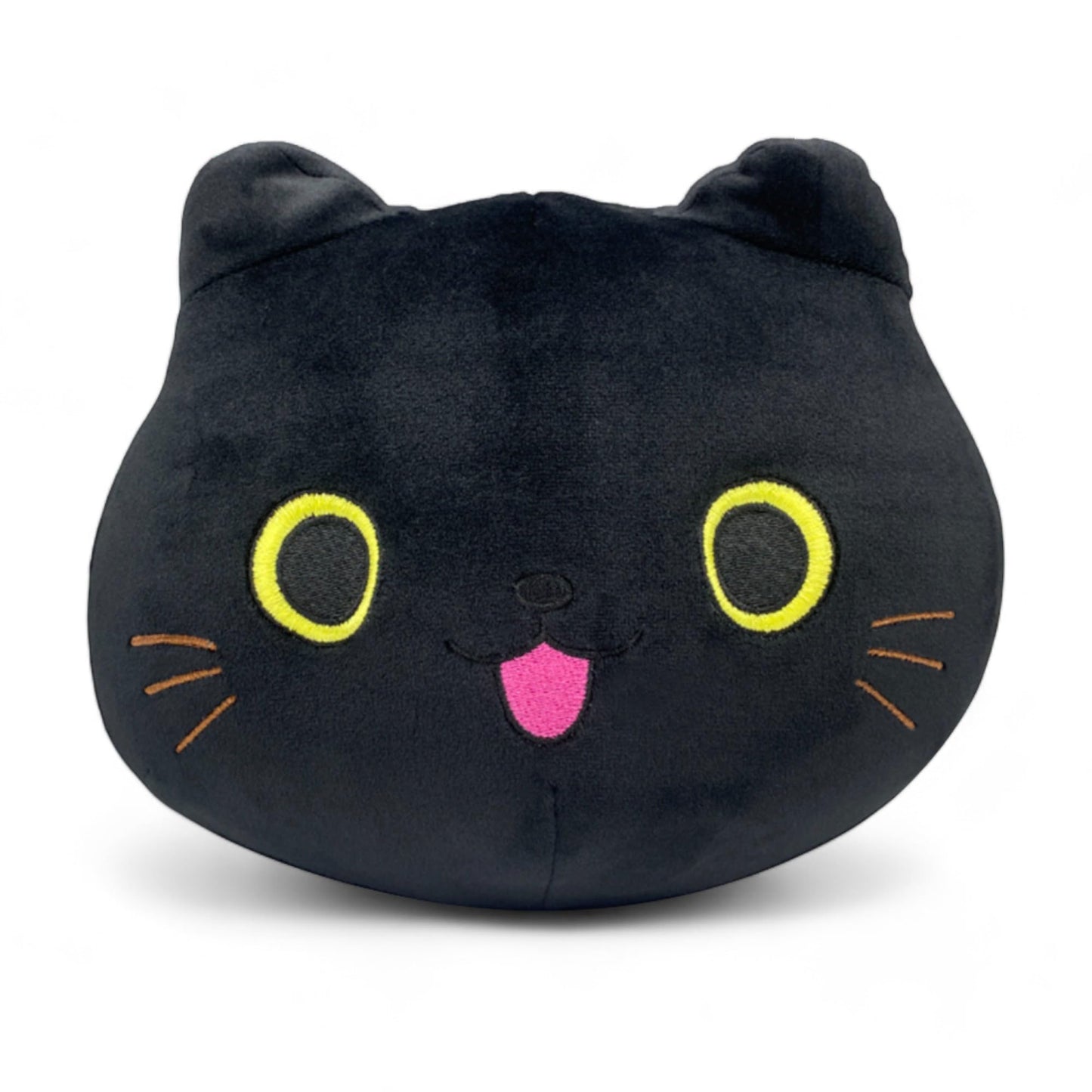 Pineapple Kawaii Black Cat Plush Pillow Plushies Squishmellow Plushie Soft Squishy Stuffed Animal Toy Cute Kitten Cushion for Kids Room Decor 10 inch