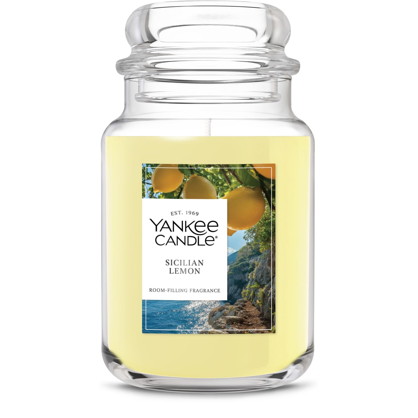 Yankee Candle Sicilian Lemon Scented Candle, 22oz Large Jar with up to 150 Hour Burn Time, Giftable