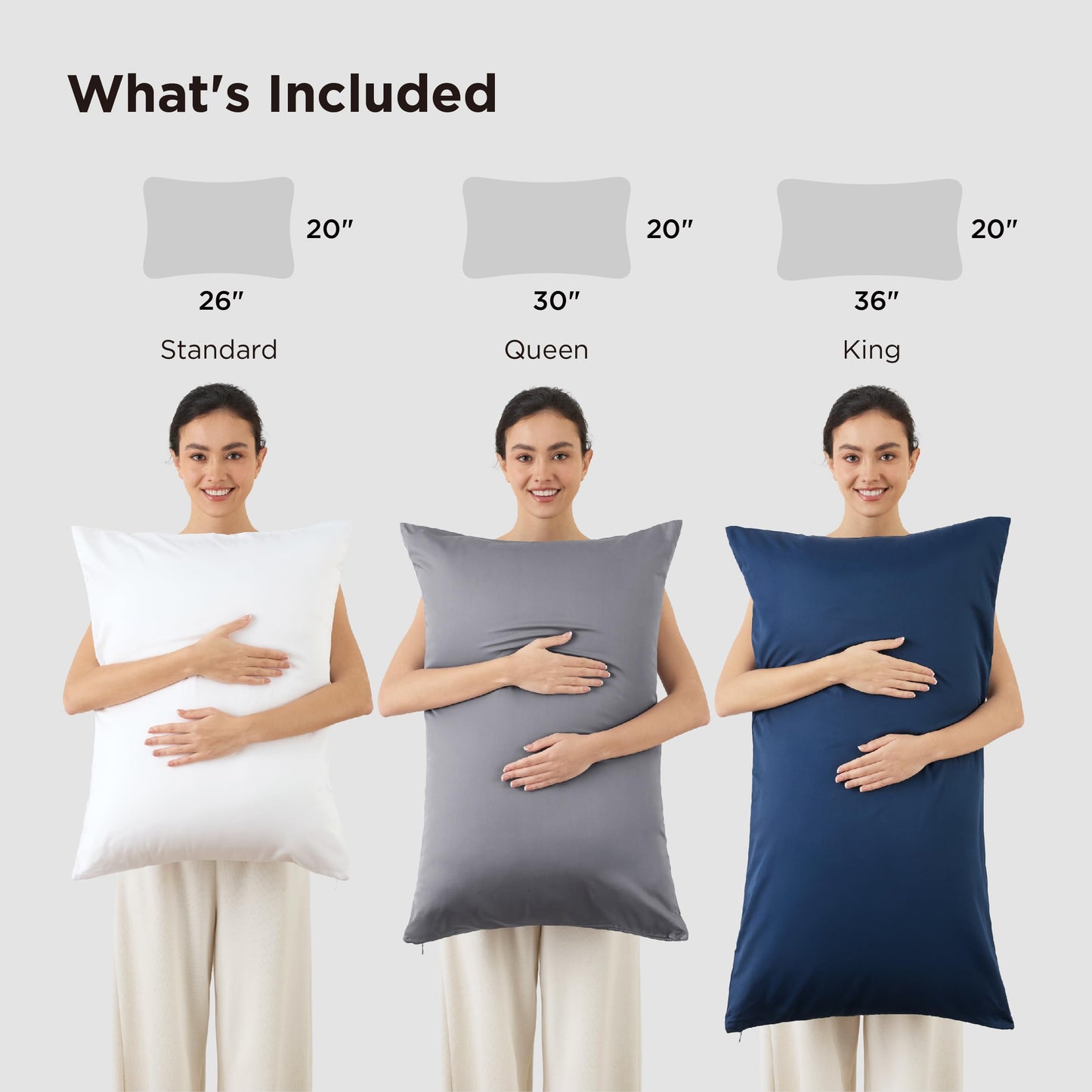 Bedsure Zipper Pillow Cases Standard Size, Cooling Pillow Cases Set of 2, Rayon Derived from Bamboo Cooling Pillowcase for Hot Sleepers, Soft & PureWoven Pillow Covers, Gifts, Black, 20x26 Inches