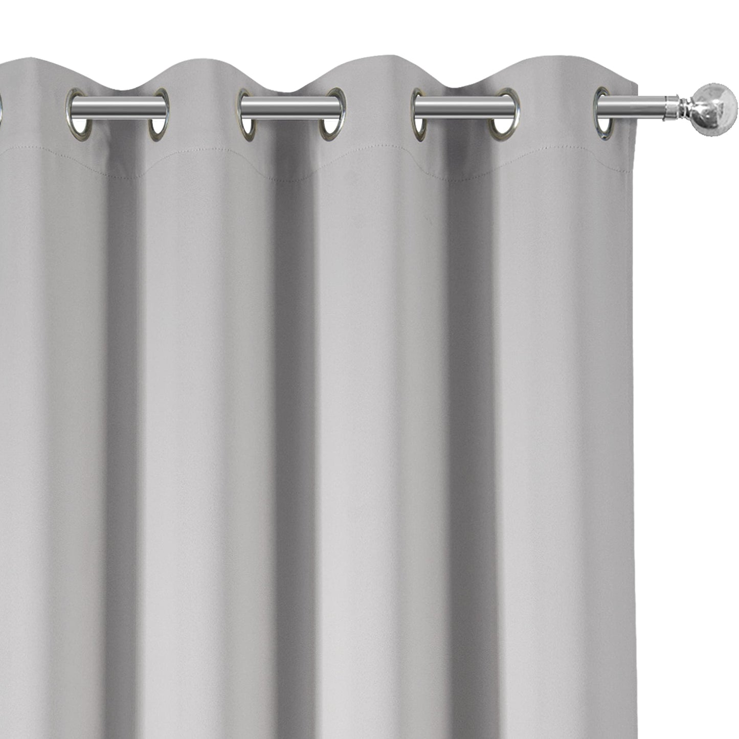 LEMOMO 100% Blackout Curtains 52 x 84 Inch/Light Grey Curtains 2 Panels with Black Lining Room Darkening Thermal Insulated Bedroom Curtains