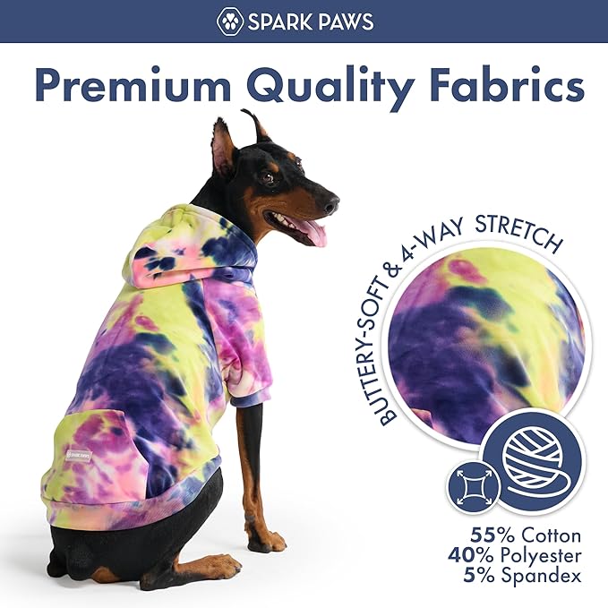 Spark Paws Dog Hoodie – Premium Dog Sweater for Small, Medium, and Large Dogs | Warm Outfits for French Bulldogs, Pitbull, Puppy, Winter Jacket Alternative - Berry Lemonade - 2XL