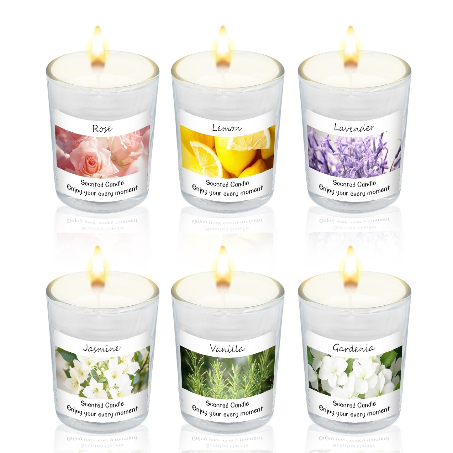 Scented Candles Gifts Set for Women and Men, Soy Wax Aromatherapy Candles 6 Pack Jar Candle for Birthday, Thanksgiving, Valentine, Anniversary, Christmas Gifts