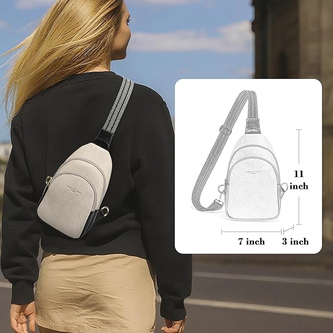 INICAT Crossbody Sling Bags Fanny Packs Valentine's Day Gifts Vegan Leather Travel Vacation Essentials Purses Women