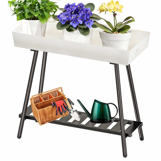 DHYGOTFUR Aluminum Plant Stand Outdoor &Indoor Heavy Duty Flower Rack