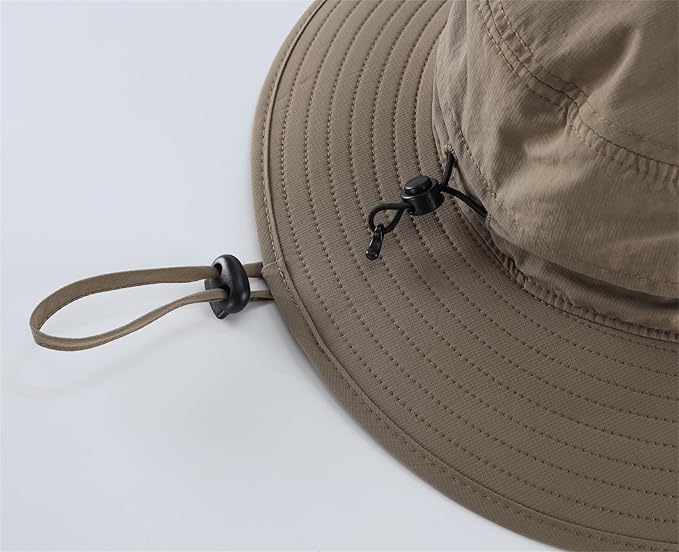 Connectyle Sun Hat for Men Women Outdoor UV Protection Safari Hat for Fishing Hiking Gardening Breathable Cowboy Hat UPF50