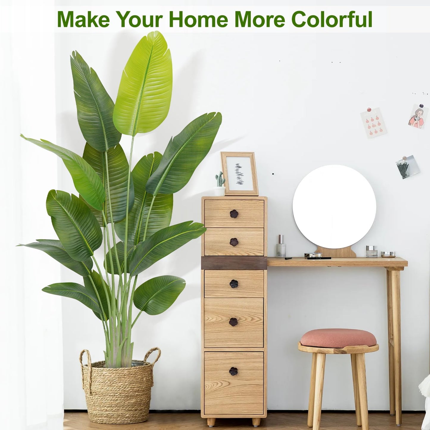 Keeplush Lifelike Bird of Paradise Artificial Plant,6ft Faux Banana Leaf Tree with 13 Trunks - Perfect Indoor Silk Floor Plant for Home Decor in Living Room, Office, and Bedroom 1Pack