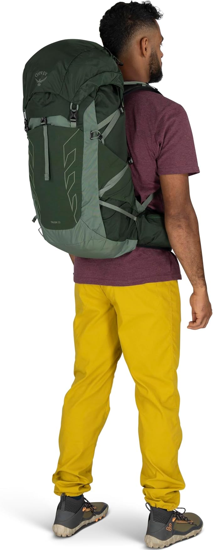 Osprey Talon 33L Men's Lightweight Hiking Backpack - Daypack for Travel & Camping, Green Canopy/Pine Leaf