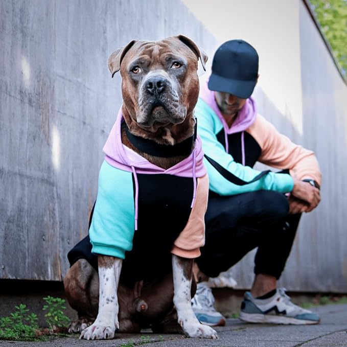 Spark Paws Dog Hoodie – Premium Dog Sweater for Small, Medium, and Large Dogs | Warm Outfits for French Bulldogs, Pitbull, Puppy, Winter Jacket Alternative - Cyber Punk - S