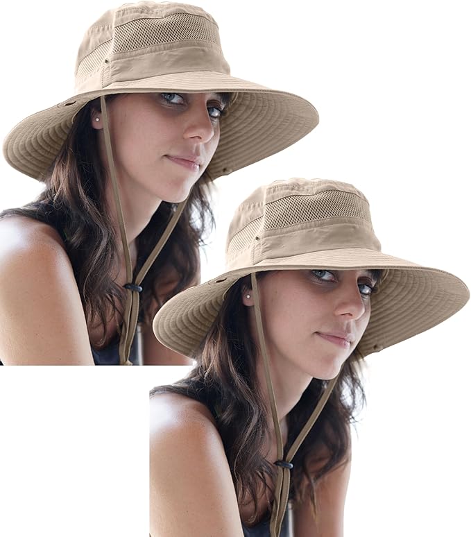 GearTOP Safari Hat for Men Sun Hats for Women UV Protection UPF 50+ Fishing, Gardening, Hiking Hat (22-23 1/2")