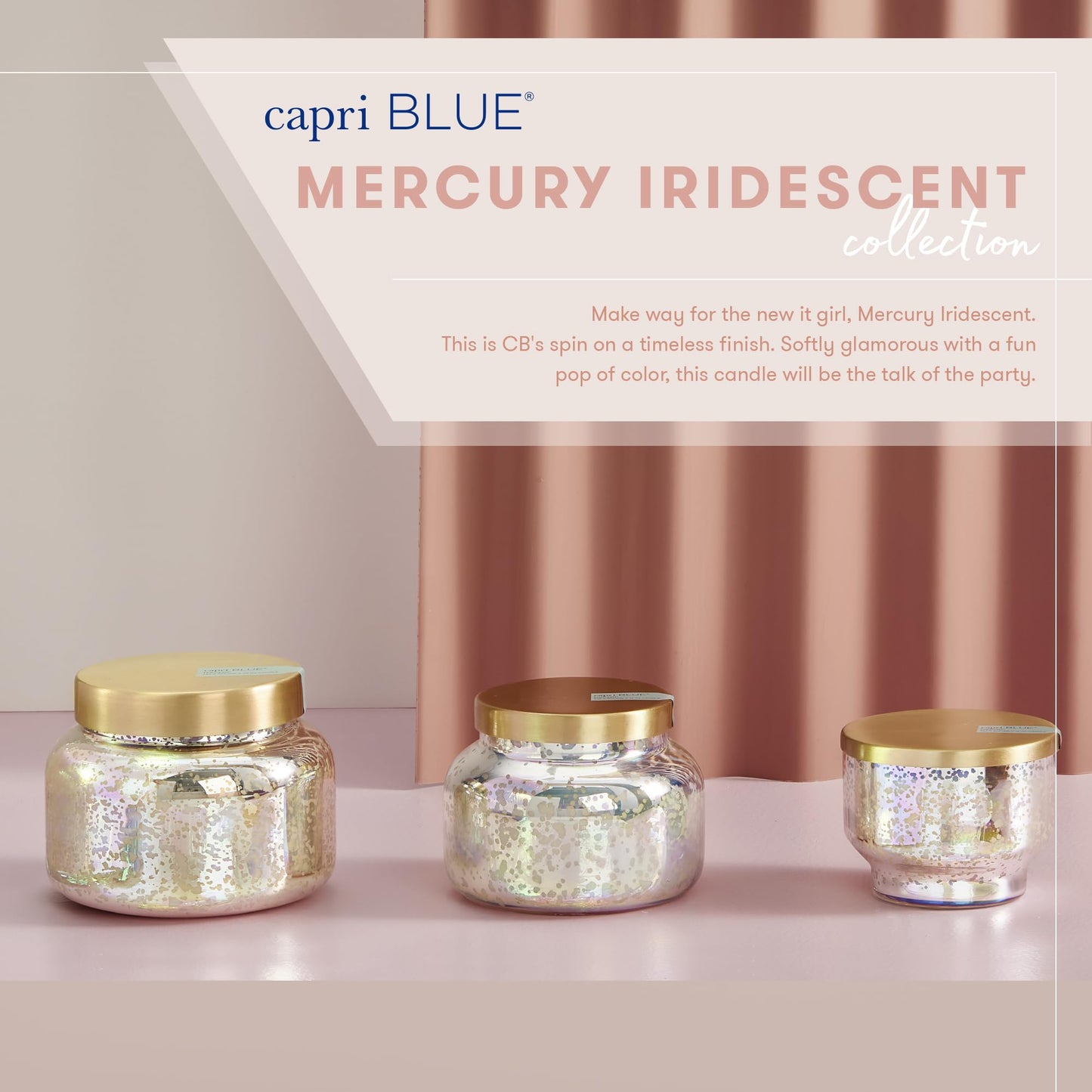Capri Blue Reed Diffuser - Reed Diffuser Set Includes Scented Oil, Sticks, and Mercury Iridescent Glass Bottle - Home Decor Room Fresheners - Volcano (5.7 fl oz)