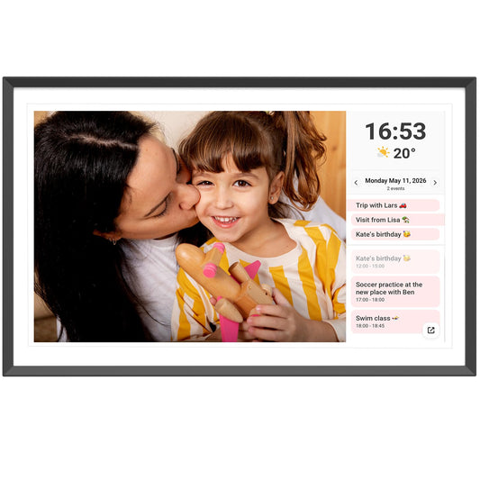 ApoloSign Digital Picture Frame 15.6 inch, WiFi Digital Photo Frame with 32GB Storage, 1920x1080 FHD IPS Touch Screen, Auto-Rotate, Easy Setup to Share Photos or Videos Instantly via Frameo App
