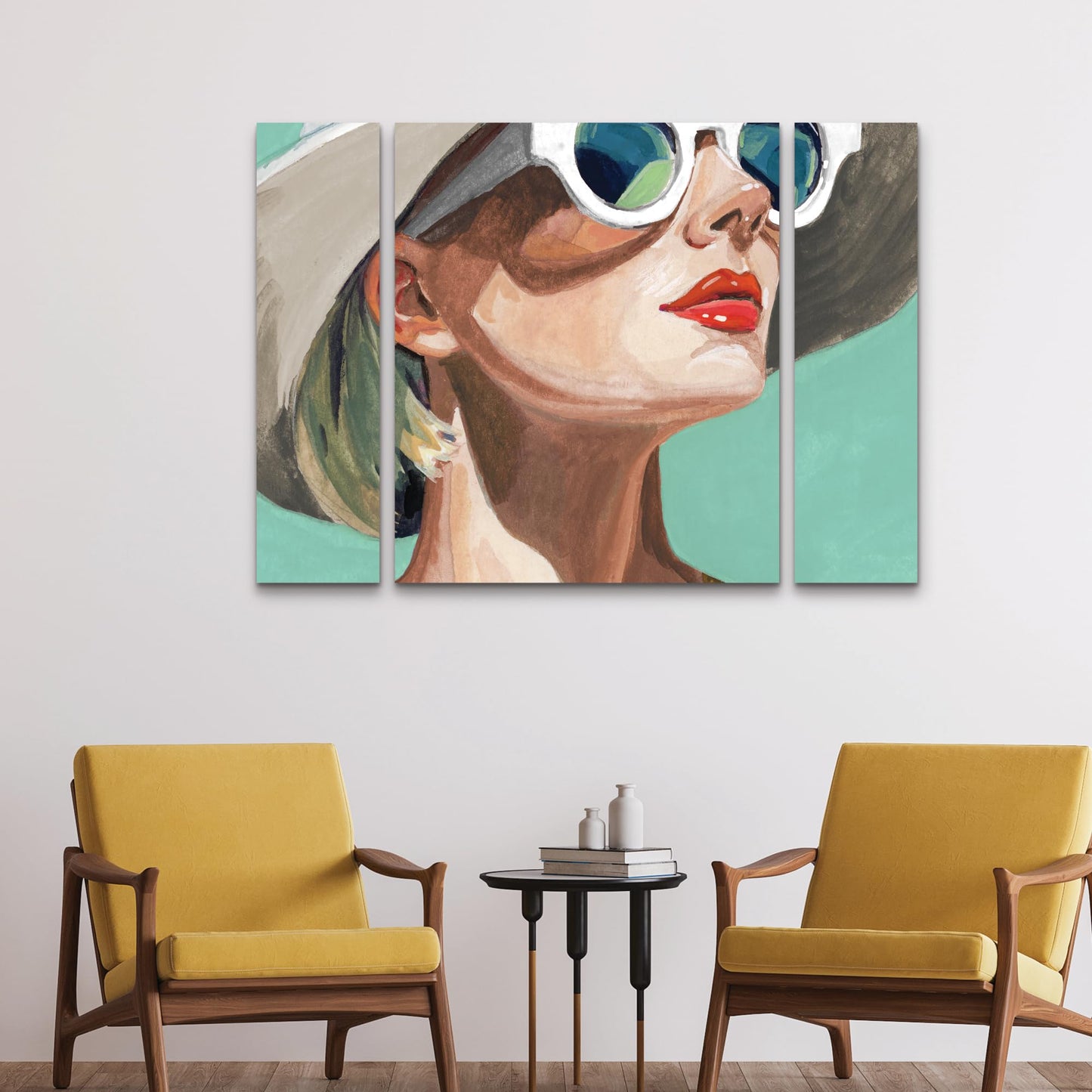 3 Panel Wall Art Set - Kate Jarvik Birch 'Vacation In Style Teal' Canvas Wall Art for Living Room, Bedroom, or Office Decor by Trademark Fine Art