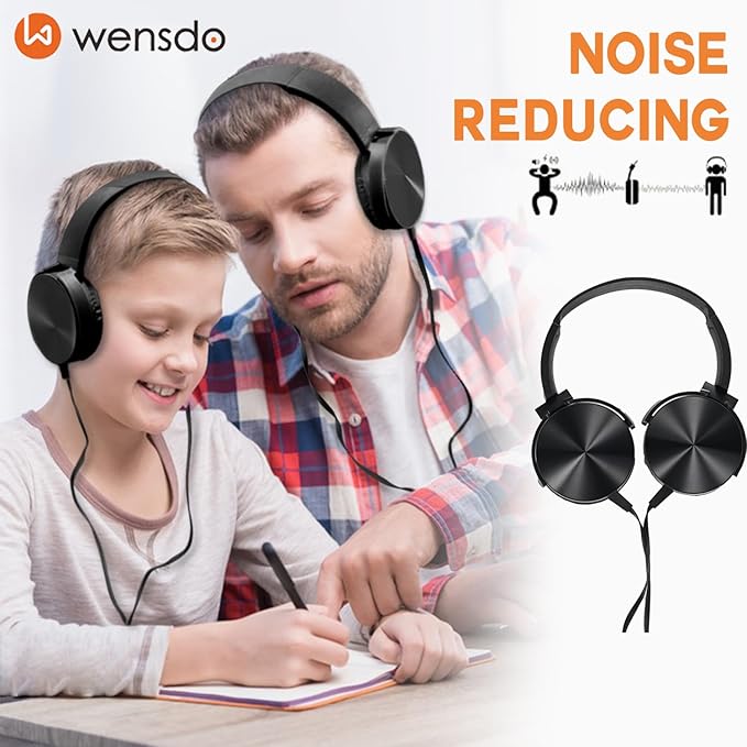 Bulk Earbud Headphones 24 Pack for School Classroom Kids, Wholeslae Wired Durable Earphones Class Set for Students Children Toddler Teens Boys Girls and Adult (HY450, 24 Black)