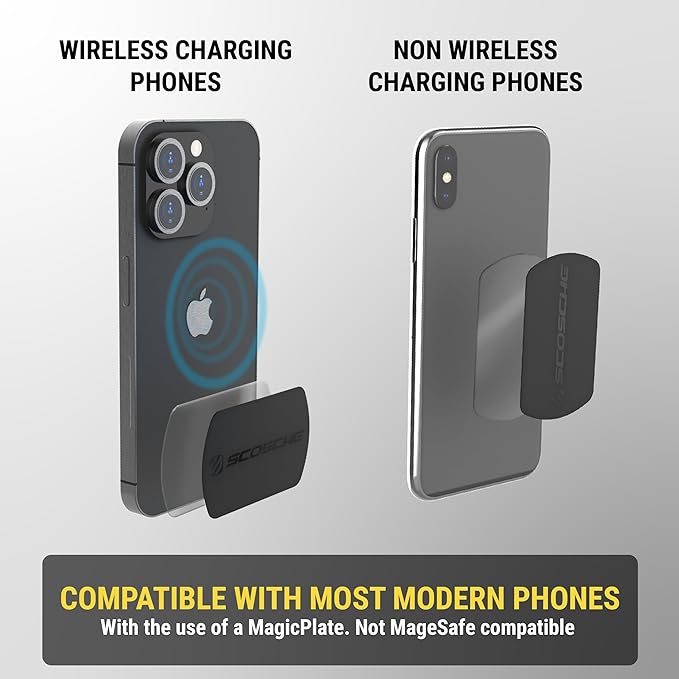 Scosche MWPDB MagicMount Pro Magnetic Car Phone Holder - Strong Magnet Mount for iPhone and Android - Secure Magnetic Mount for Car Window/Dash - Universal 360° Adjustable Mobile Cell Holder