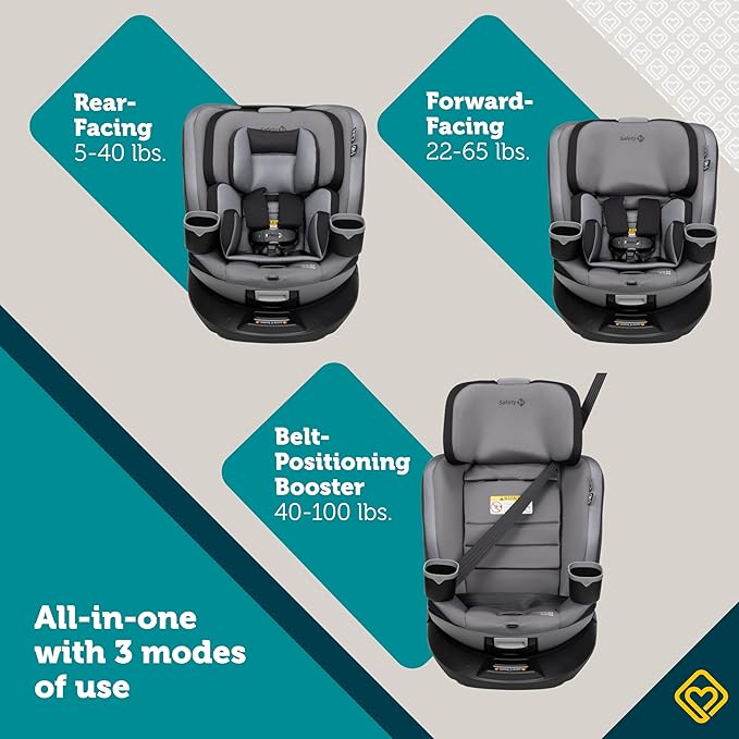 Safety 1st Turn and Go DLX 360° Rotating Convertible Car Seat in High Street