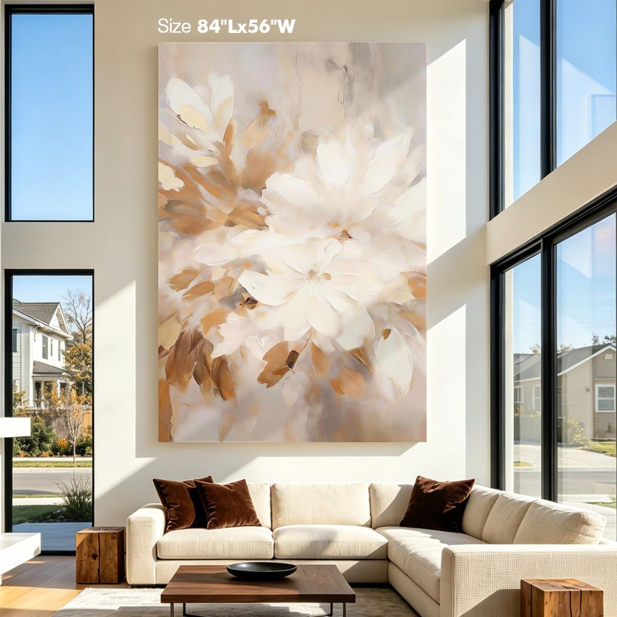Iridesart Living Room Decor Large Canvas Wall Art Lotus Floral Pictures