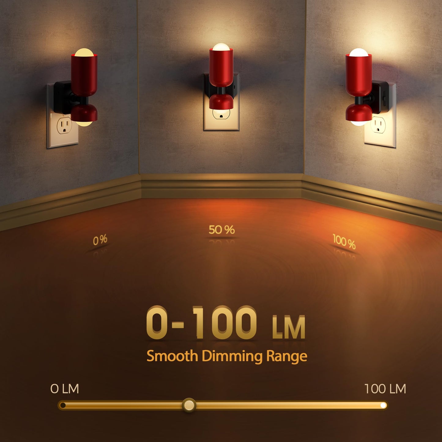 Briignite Night Lights Plug into Wall, Mid-Modern Night Light Plug in, Dusk to Dawn Sensor, 3000K Soft White, 0-100LM Adjustable Brightness, Dimmable Nightlight for Bedroom, Bathroom, Hallway