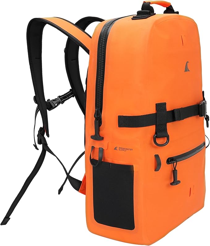 Breakwater Supply™ Waterproof IP68 Submersible Backpack with Airtight Zippers | Laptop Travel Outdoors | Fogland 25L 20L 15L