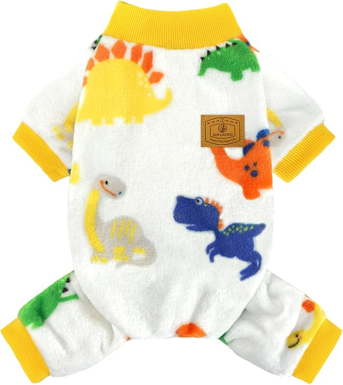 XPUDAC Dog Pajamas Fleece Dog Sweaters for Small Medium Dogs Girl Boy Soft Warm Pet Clothes for Doggie Winter Christmas(Medium)