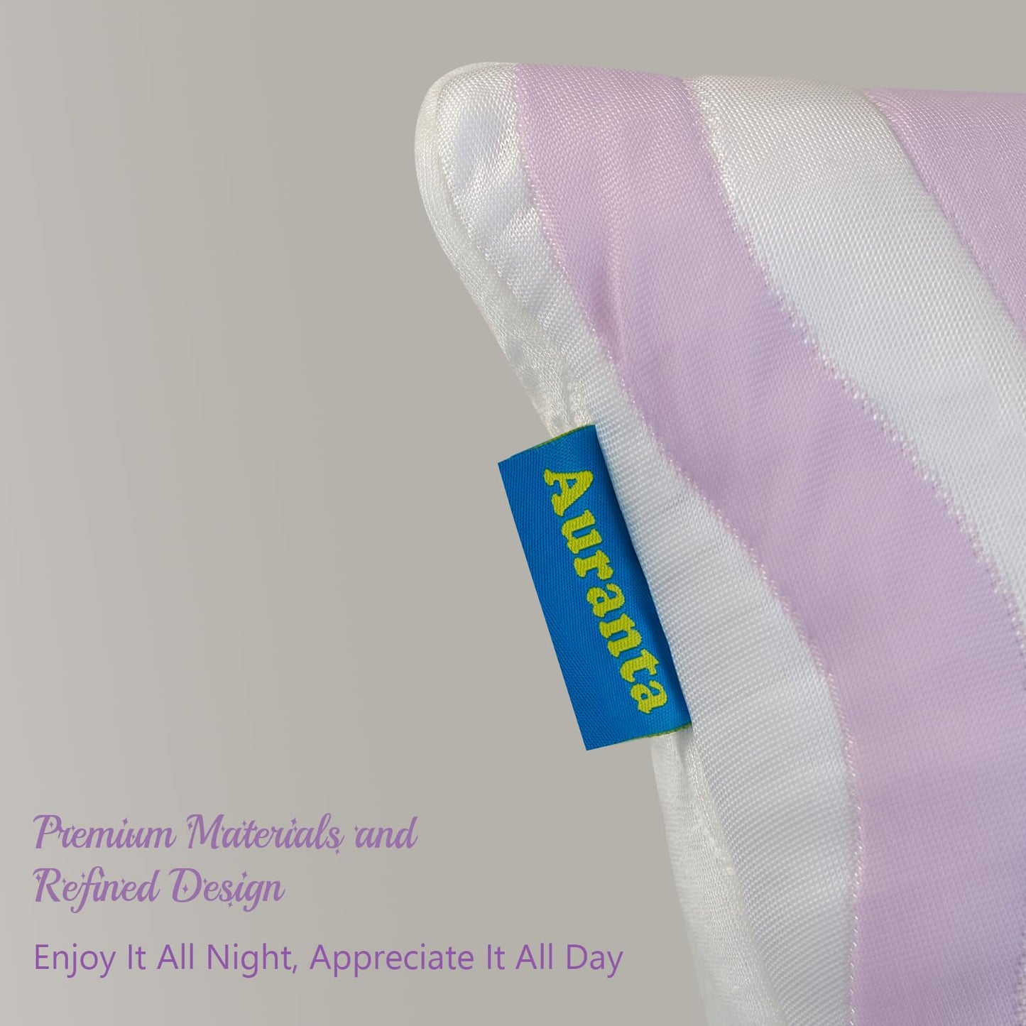 Auranta Pillows Queen Size Set of 2 - Cooling Shredded Memory Foam Bed Pillows for Sleeping, Adjustable Loft for Side, Back, and Stomach Sleepers, Medium Firm Support with Washable Cover, Mauve