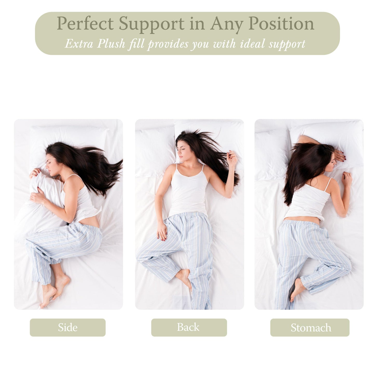 Threadmill Bed Pillows Queen Size Set of 2 | Soft Down Alternative Cooling Bed Pillow for Sleeping | Soft Pillows for Bed | 20x30 Hotel Pillow, Queen Pillows 2 Pack for Back, Stomach or Side Sleepers