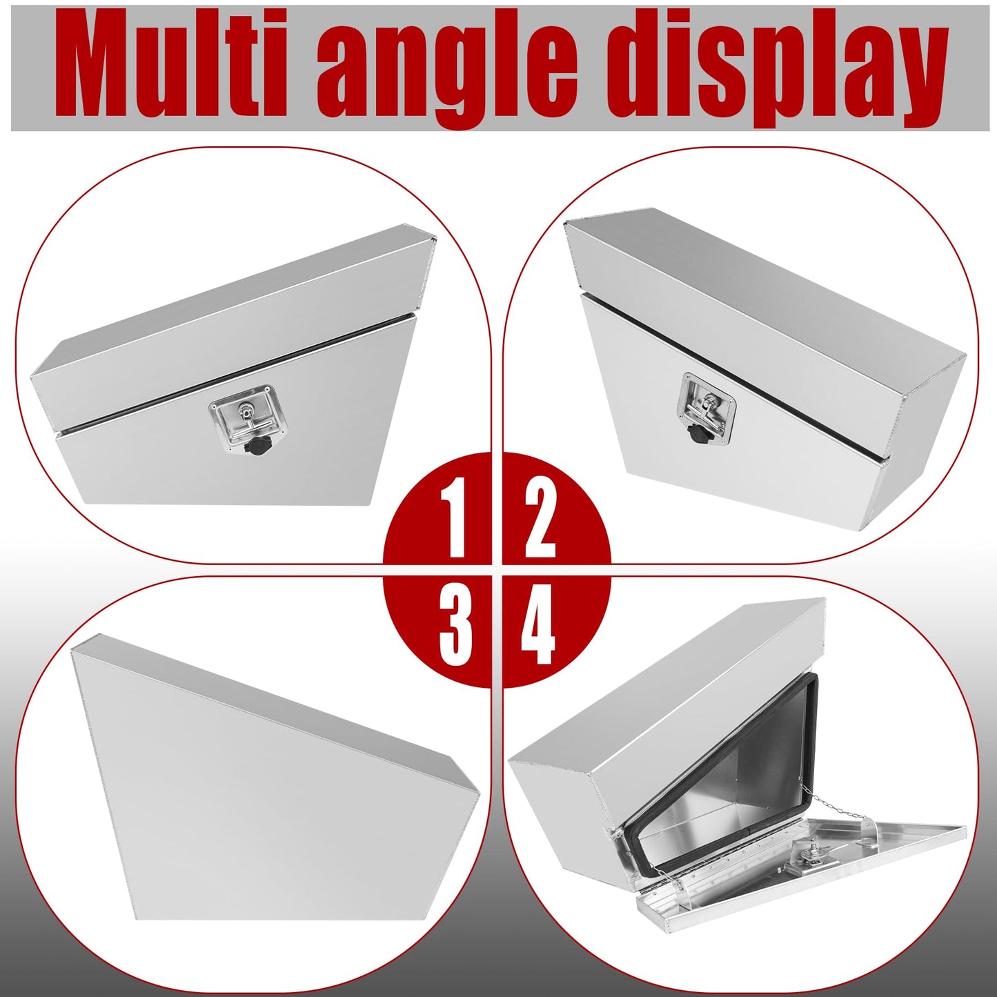 Fsehyue Pair of 30"x18"x10" Aluminium Undertray Tool Box 4X4 Under Tray Truck toolbox Heavy Duty Truck Bed boxes with Lock and Keys Suitable for Under Truck Bed