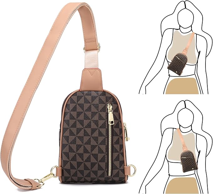INICAT RFID Blocking Sling Bag Anti Theft Crossbody Bags Women Valentine's Day Gifts Travel Purses Vegan Leather