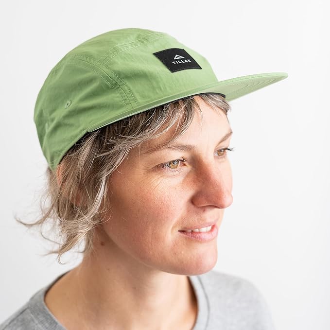 Tillak Wallowa Camp Hat, Lightweight Nylon 5 Panel Cap with Snap Closure