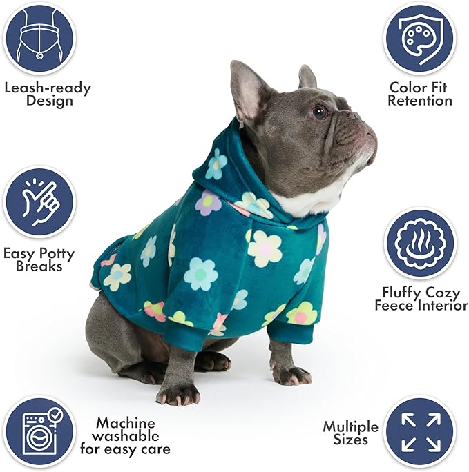 Spark Paws Dog Hoodie – Premium Dog Sweater for Small, Medium, and Large Dogs | Warm Outfits for French Bulldogs, Pitbull, Puppy, Winter Jacket Alternative - Daisy - 5XL