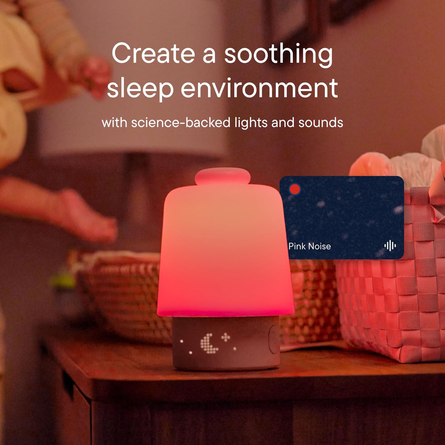Hatch Baby Sound Machine, Night Light | Hatch Baby | Sleep Support | Registry Essential, Routine Builder, Time-to-Rise Alarm Clock, White Noise, Nursery Stories, Toddler Kids (Wi-Fi) (Peach)