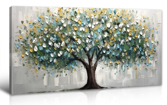 Tree of Life Wall Art Large Modern Canvas Print Framed Landscape Picture, Ready to Hang Home Decor for Living Room, Bedroom, Office, 20x40 Inches