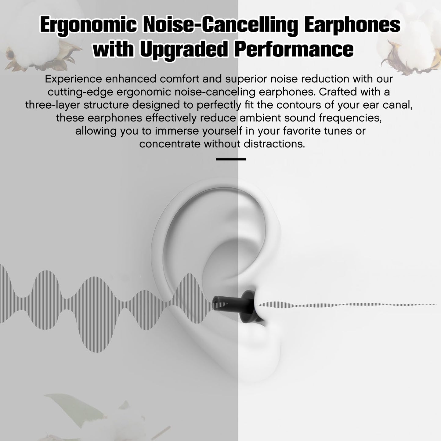 TrelaCo 200 Pairs Silicone Ear Plugs Bulk, Nrr 32db Reusable Waterproof Soft Ear Plugs for Sleeping Noise Music Concerts Hearing Protection Earplugs Swimming Shooting Construction Hunting(Black)