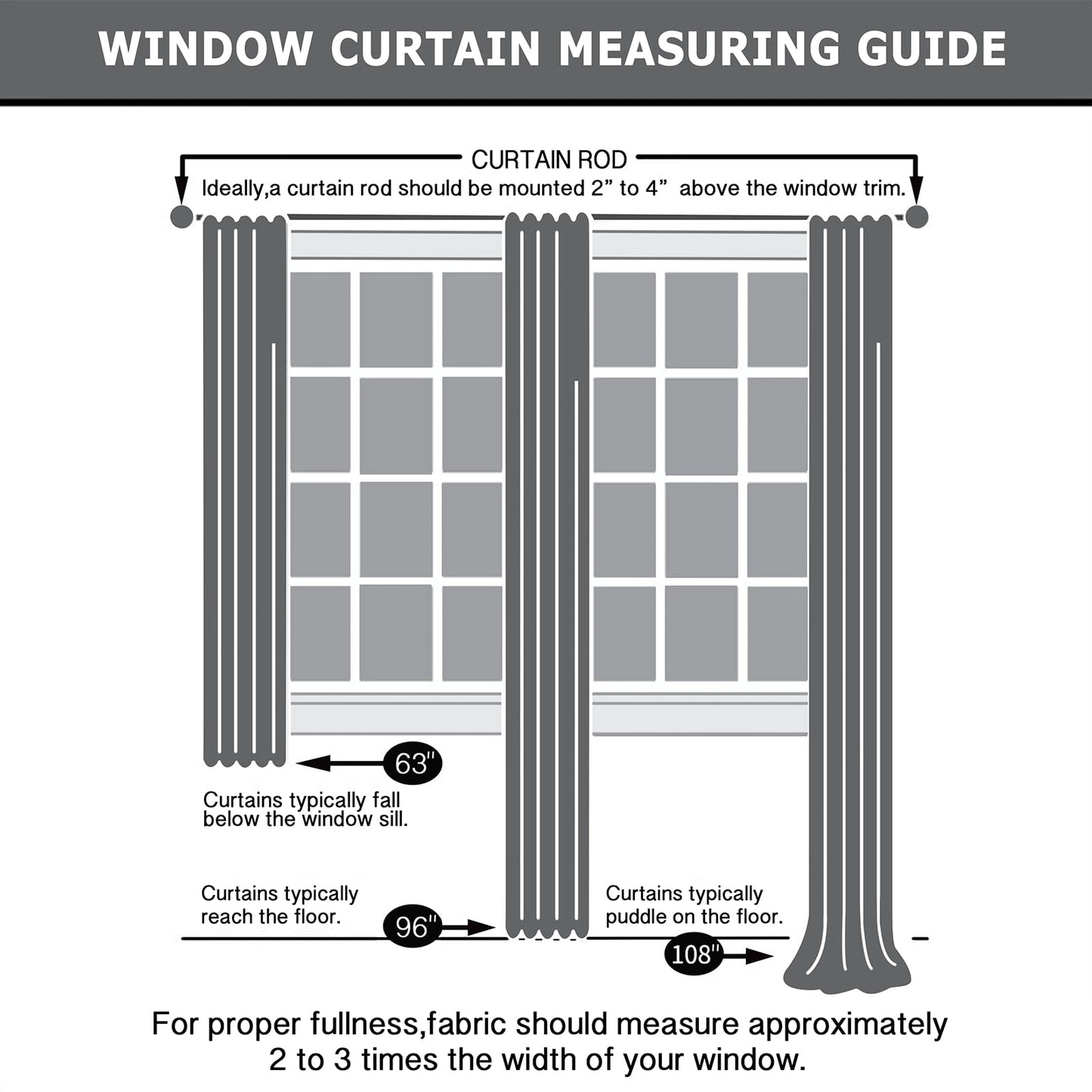 Pickluc Grey Blackout Curtain Panels with Grommet, Light Blocking Drapes for Living Room, Thermal Insulated, Noise Reduction, Privacy Protection, 52 Inches Wide x 108 Inches Long, Set of 2
