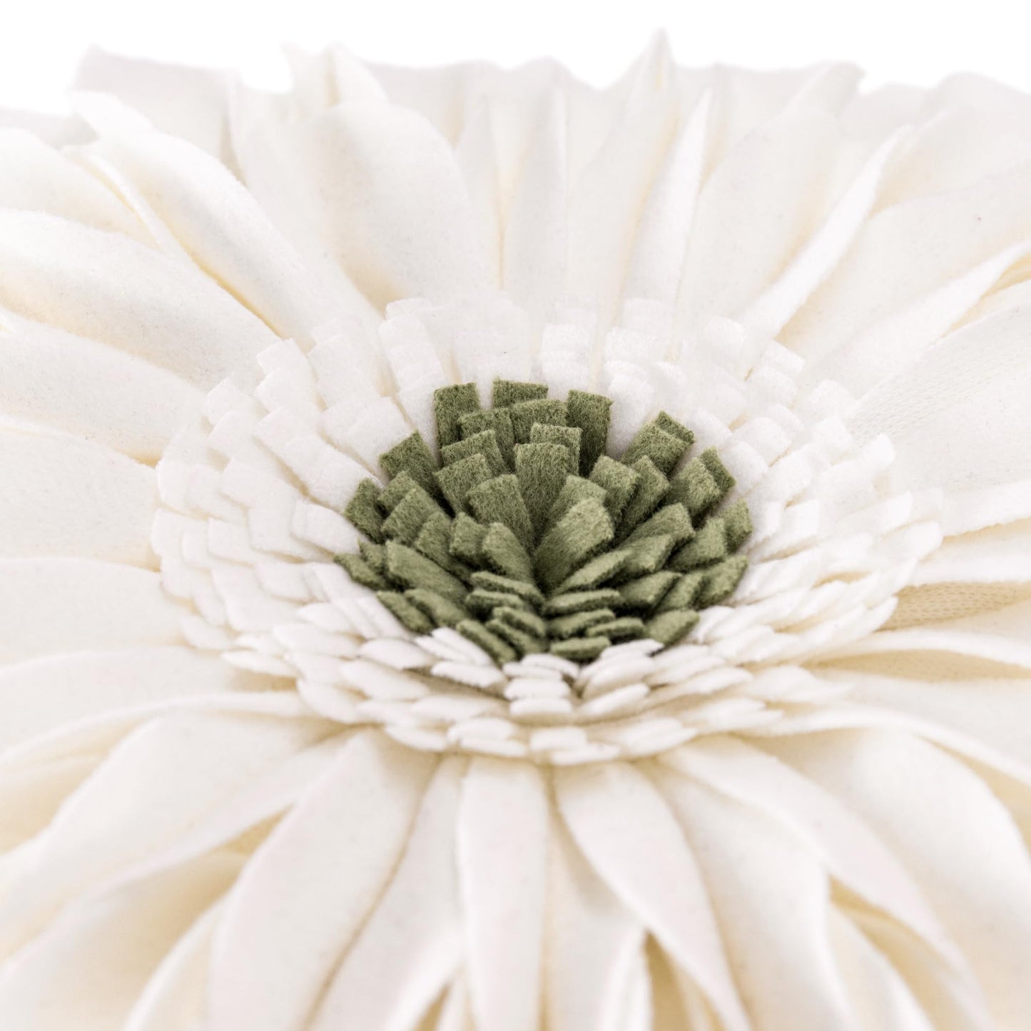 OiseauVoler 3D Sunflower Handmade Throw Pillow Covers Decorative Floral Pillowcases for Couch Living Room Home Decor Creamy White 18x18 Inches