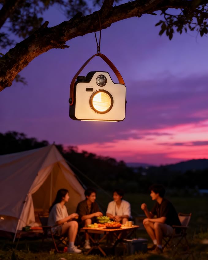 LED Camping Lights Lantern Portable ,Battery Operated Lights Adjustable Brightness & Color,Flashlight Rechargeable Light with Magnetic,IPX5 Waterproof Tent Lights Power Failure Emergency Light Outdoor