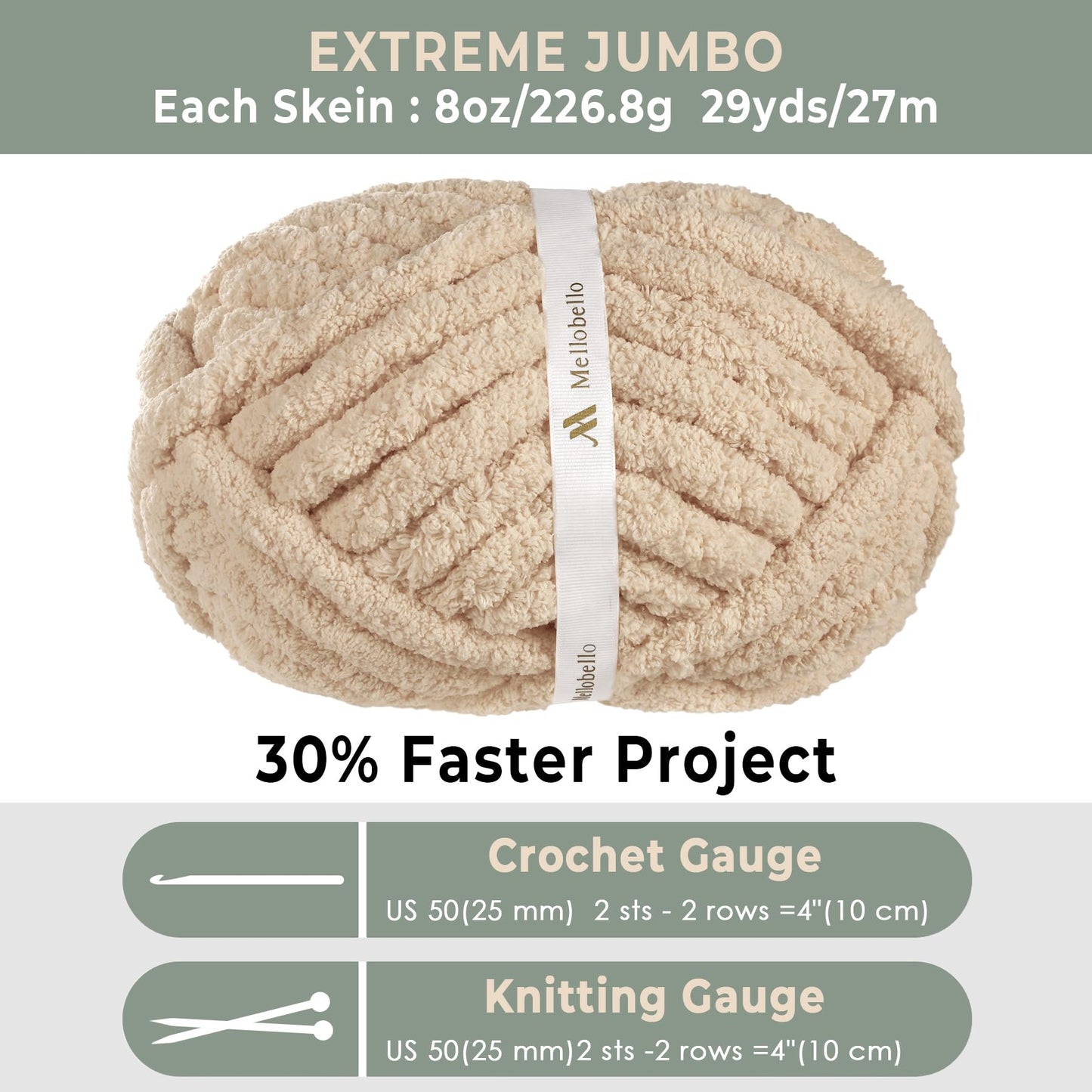 Jumbo Chenille Chunky Yarn for Crocheting - Super Bulky Fluffy Chunky Yarn for Hand Knitting - Extra Thick Soft Blanket Big Yarns 8 Jumbo Pack (27yds,8 oz Each Skein)