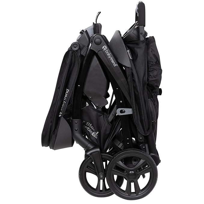 Baby Trend Infant and Toddler Double Stroller & Car Seat Combo, 2 Pc Set, Stormy - Lightweight and Compact Travel Stroller and Carseat Tandem for Babies, Infants, and Toddlers