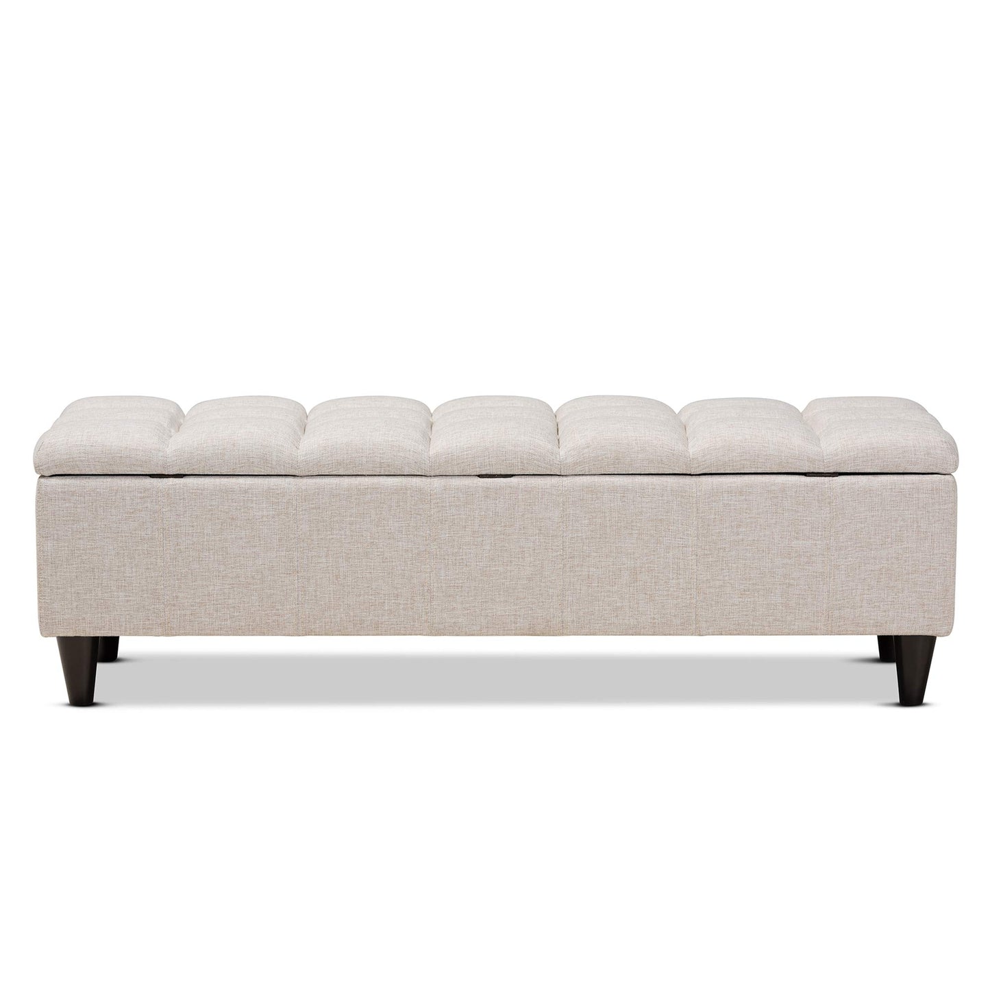 Baxton Studio Ottomans, Beige/Dark Brown
