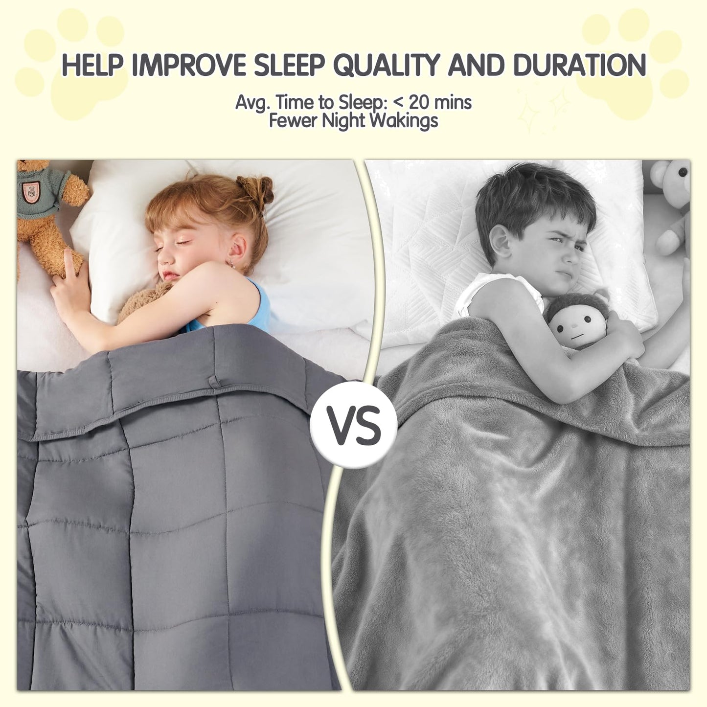 yescool Weighted Blanket 5 Pounds Cooling Weighted Lap Blanket, Grey Heavy Blanket for Sleeping, Weighted Throw Blanket Gifts for 40-60lbs, 36"x48"