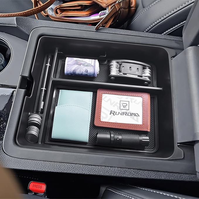 RUNROAD Center Console Organizer Tray Compatible with 2026 Honda Passport Accessories, Insert Armrest Dividers Dashboard Storage Organizer For 2026 Passport