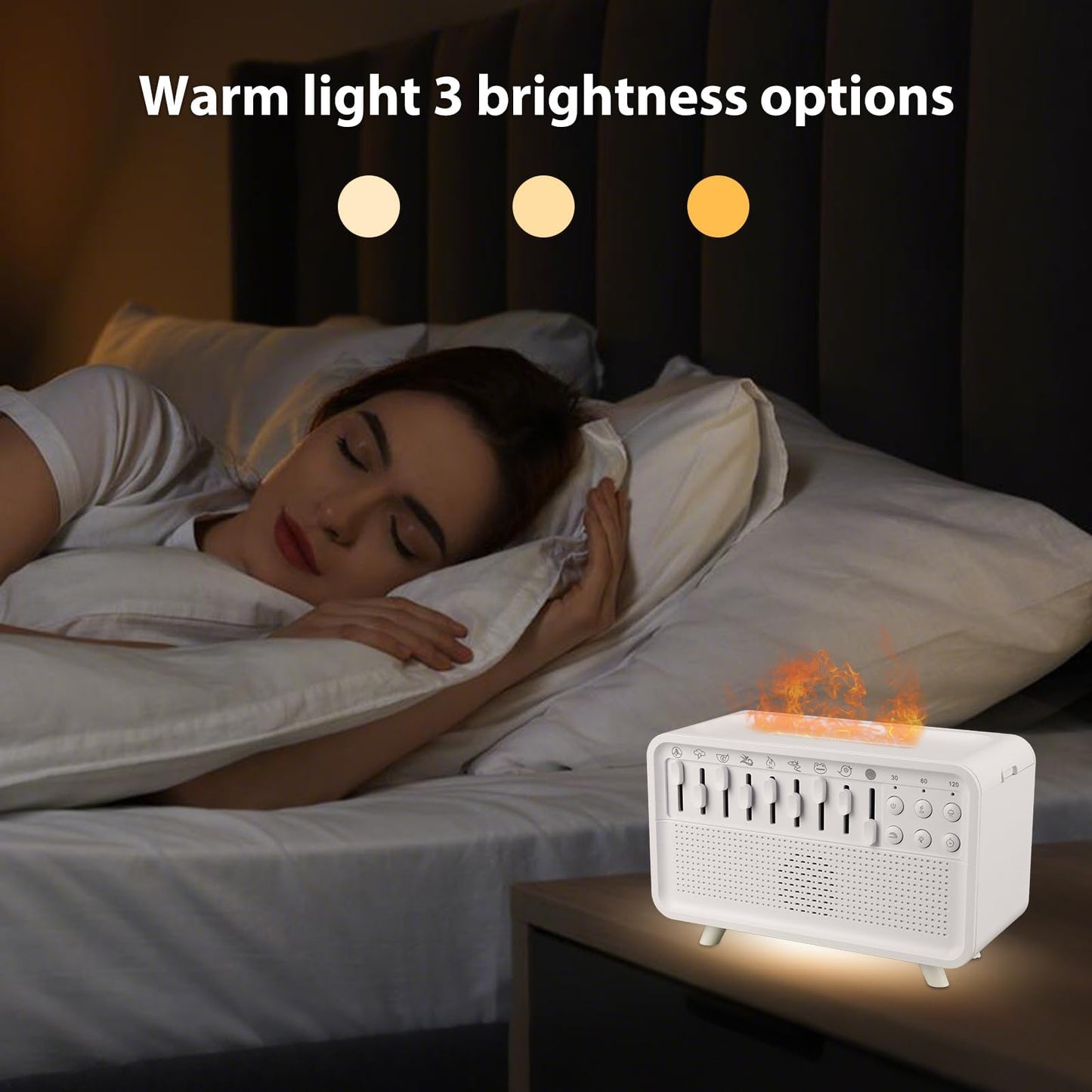 plthets White Noise Machine with Humidifier, Essential Oil Diffuser & Bluetooth Speaker, Portable Night Light, 8 Natural Sounds Style Mixer with Auto-Off Timer for Baby, Kids, Adults, Bedroom, Office