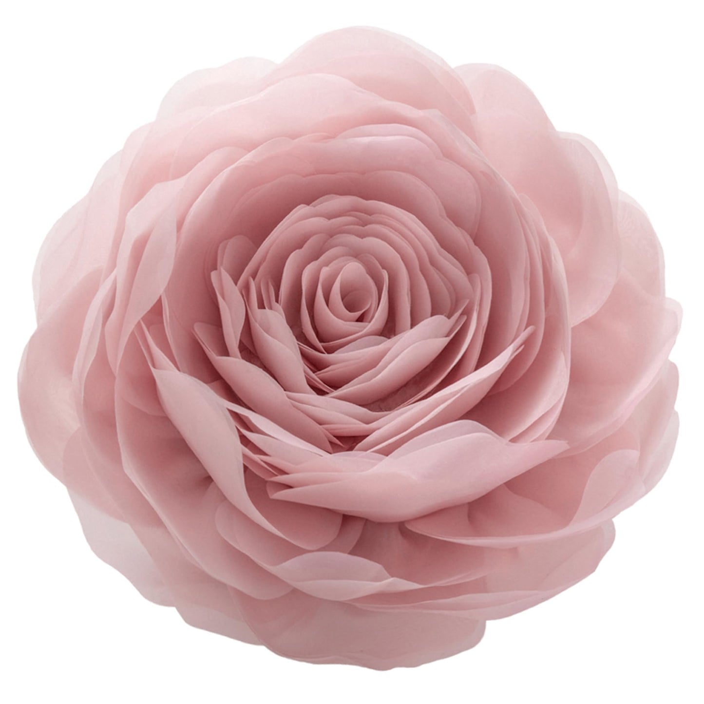 JWH Stereo Flower Throw Pillow Covers Aesthetic Decorative Floral Accent Pillow Cases Round Cushion Handmade Pillowcase for Bedroom Bed Couch Chair Car 12 Inch Dusty Pink