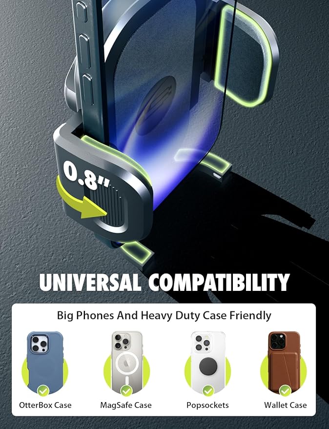 Bracketron Cell Phone Holders for Your Car, 7.5" Flexible Gooseneck Phone Holder for Car Dashboard & Windshield, One-Hand Release TripGrip 2.0 Car Phone Holder Mount Compatible with iPhone and Samsung
