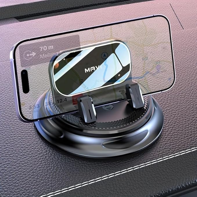 Holidaydeer 360° Rotatable,Car Phone Holder Mount,Silicone Phone Mount for Car Dashboard, Hands Free Cell Phone Holder Car Compatible with iPhone 16 15 14 13 12 Pro Max All Smartphones