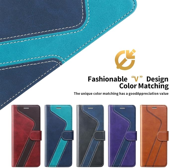 CIVICASE for iPhone 17 Pro Max Wallet Case,PU Leather Flip Case RFID Blocking Credit Card Holder Folio Magnetic Stand TPU Shockproof Cover Compatible with iPhone 17 Pro Max, Blue Green