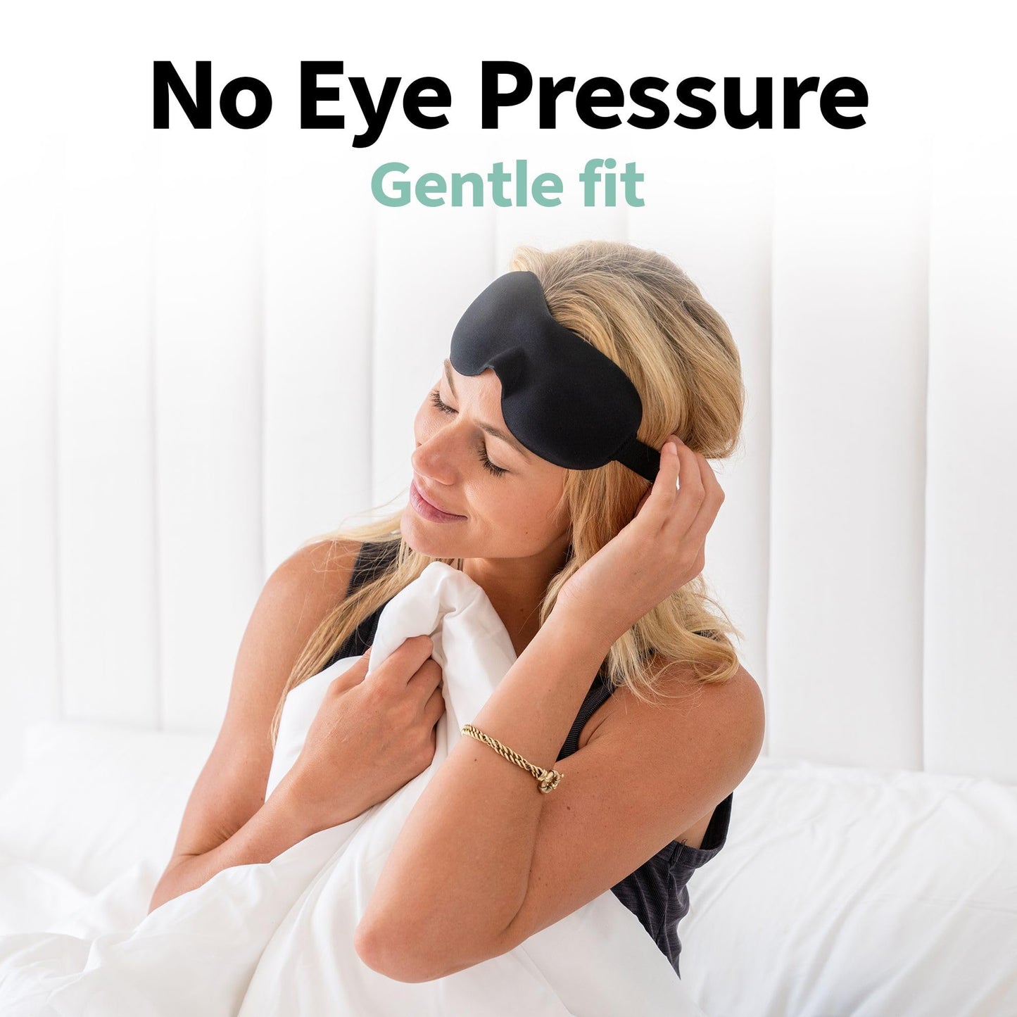 Nidra Contoured Sleep Mask for Side Sleepers – Zero Pressure Fit, Light Blocking Eye Shade for Sleeping & Travel – Purple, Small Size