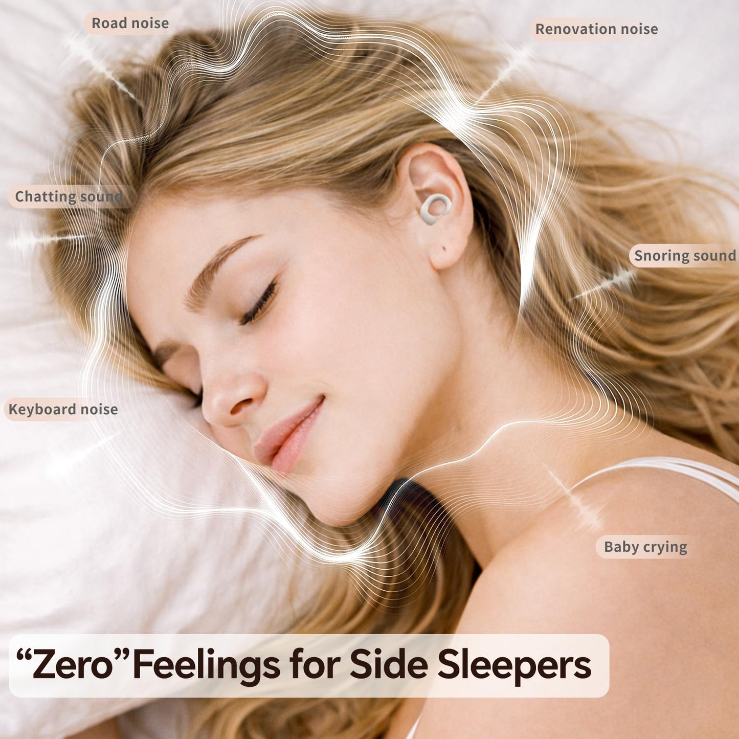 Ear Plugs for Sleeping, 25-29dB Soft Silicone Ear Plugs for Side Sleepers